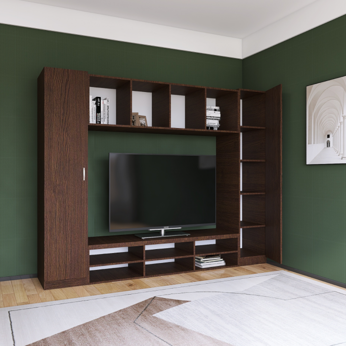 Living Eva L210 x A50 x H200 cm, Culoare Wenge, Pal 18mm, Cant ABS [2]