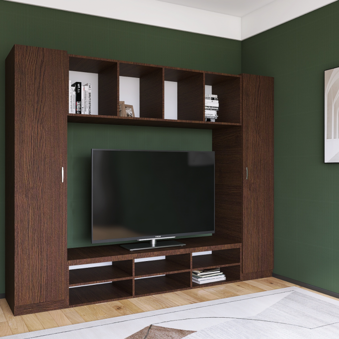 Living Eva L210 x A50 x H200 cm, Culoare Wenge, Pal 18mm, Cant ABS [1]