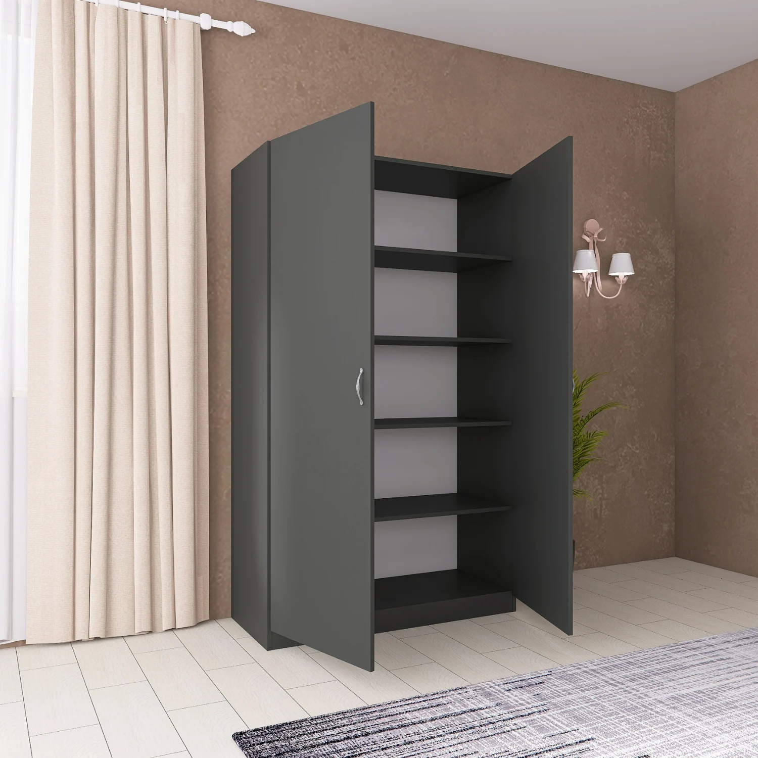 Set Dormitor Gri Antracit , Pal 18mm [3]