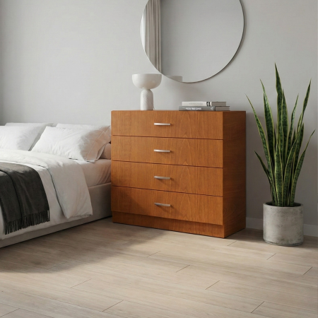 COMODE - Comoda 4 sertare H80 x A50 x L80cm, Culoare Cires, Pal 18mm