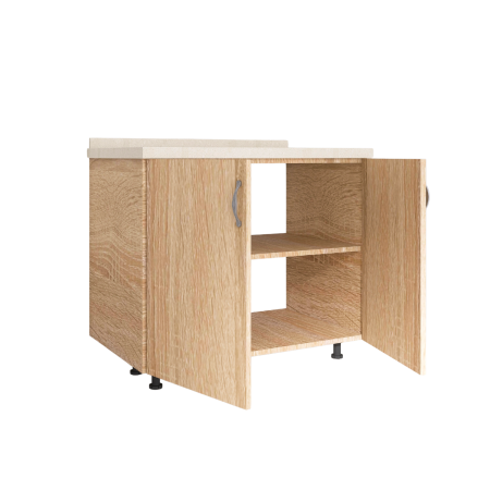 Corp Baza Bucatarie H90xA50xL60 cm, Culoare Sonoma, Picioare Reglabile [1]