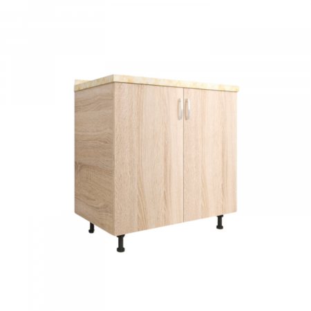 Corpuri Bucatarie Modulare - Corp Baza Bucatarie H90xA50xL80 cm, Culoare Sonoma, Picioare Reglabile