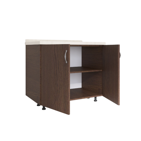 Corp Baza Bucatarie H90xA50xL80 cm, Culoare Wenge, Picioare Reglabile [1]