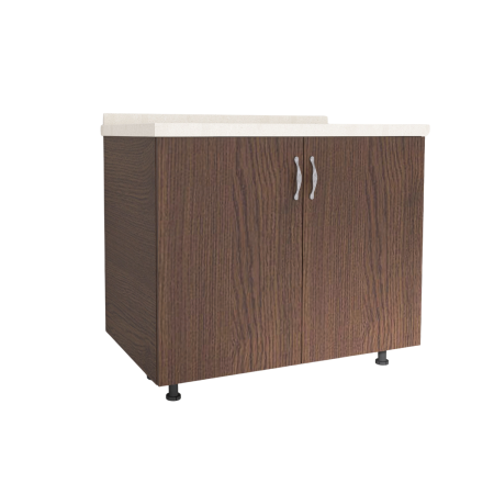 Corpuri Bucatarie Modulare - Corp Baza Bucatarie H90xA50xL80 cm, Culoare Wenge, Picioare Reglabile