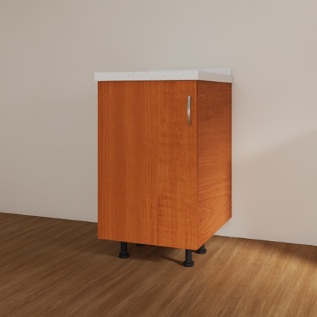 Corpuri Bucatarie Modulare - Corp Inferior Bucatarie L40 x A50 x H90cm, PAL 18mm, Blat 2.8cm, Culoare Cires