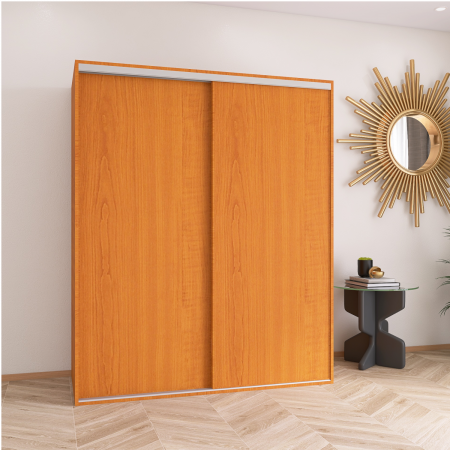 Dressing Dormitor L160 x H200 x A60 cm, Culoare Cires, Pal 18mm, Cant ABS, Manere Aluminiu [1]