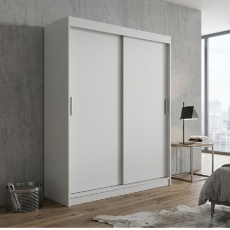 Dressinguri - Dressing Dormitor L120 x H200 x A60 cm, Culoare Alb, Pal 18mm, Cant ABS