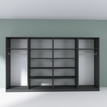 Dressing Dormitor L320 x H200 x A50 cm, Culoare Gri Antracit , Pal 18mm, Cant ABS [2]