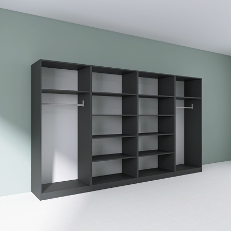 Dressing Dormitor L320 x H200 x A50 cm, Culoare Gri Antracit , Pal 18mm, Cant ABS [1]