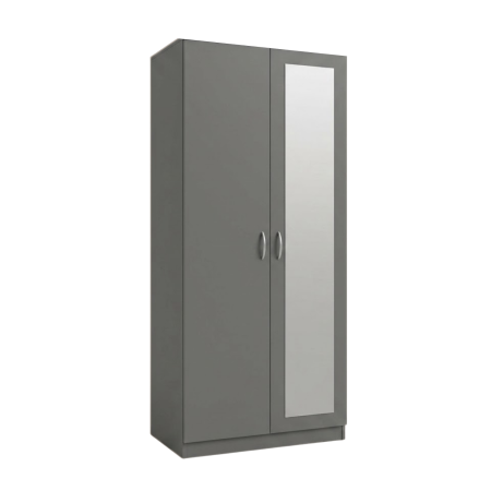 Dulap cu 4 rafturi cu Oglinda,  H200 X L80 X A50cm, PAL 18mm, Culoare GRI ANTRACIT [1]