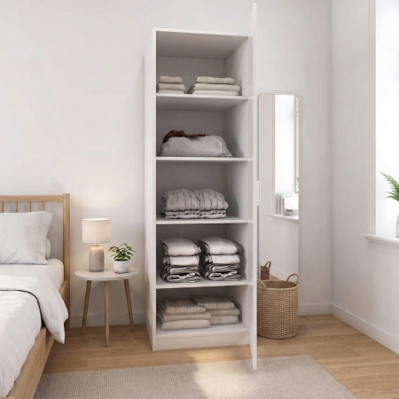 Dulap cu 1 usa - Dulap cu o usa D1,H200 x L45 x A50 cm, Material PAL 18mm, Culoare Alb