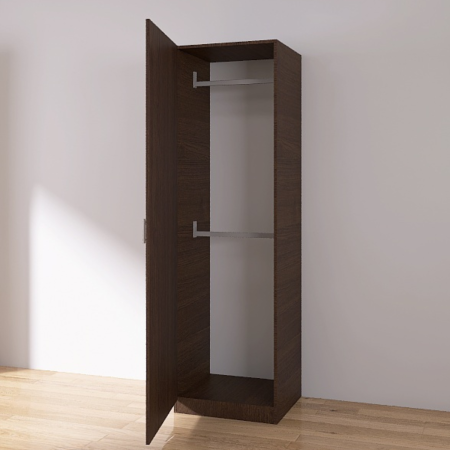 Dulap cu 1 usa - Dulap cu o usa cu 2 bare haine D1,H200 x L45 x A50 cm, Material PAL 18mm, Culoare Wenge
