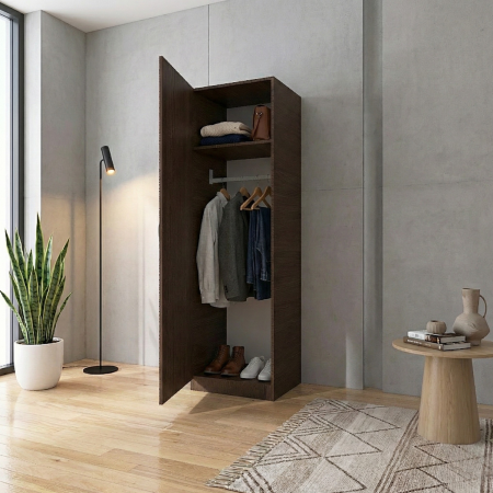 Dulap cu 1 usa - Dulap cu o usa , H197 x L45 x A50 cm, PAL 18mm, Culoare Wenge