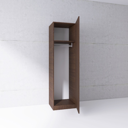 Dulap cu o usa si bara haine, H200 x L45 x A50 cm, PAL 18mm, Culoare Wenge [3]