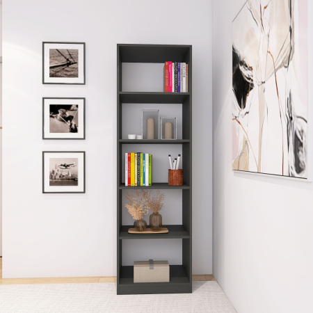 Etajera Multifunctionala, H200 x A30 x L40 cm, Culoare GRI ANTRACIT , Pal 18mm [1]