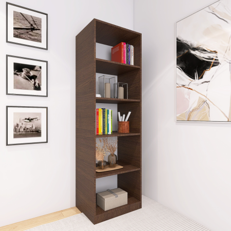 BIBLIOTECI - Etajera Multifunctionala, H200 x A30 x L40 cm, Culoare WENGE, Pal 18mm