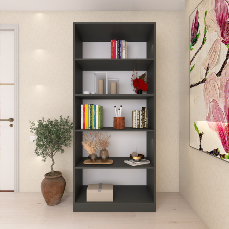 Etajera Multifunctionala, H200 x A30 x L60 cm, Culoare Gri Antracit, Pal 18mm [1]