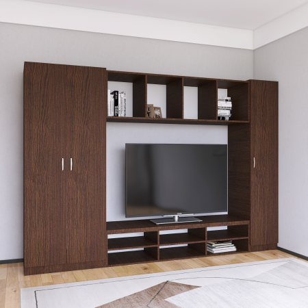 Living - Living Alex L245 x A50 x H200 cm, Culoare Wenge, Pal 18mm, Cant ABS