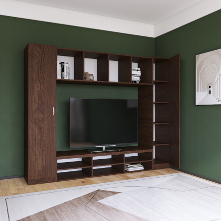 Living Eva L210 x A50 x H200 cm, Culoare Wenge, Pal 18mm, Cant ABS [1]