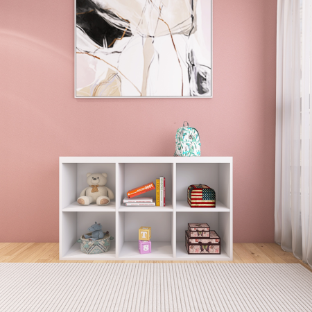 Raft Depozitare Universal, L 106 x H80 x A30 cm, Culoare Alb, Pal 18mm [1]