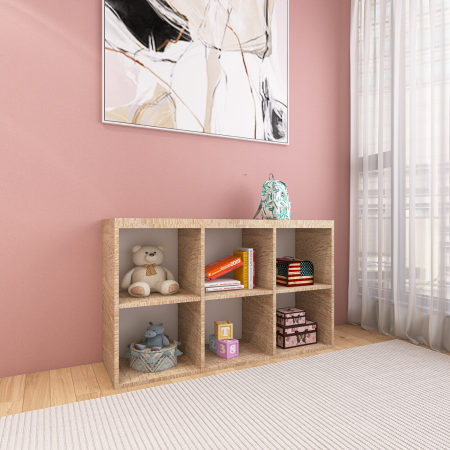 BIBLIOTECI - Raft Depozitare Universal, L 106 x H80 x A30 cm, Culoare Stejar Sonoma, Pal 18mm