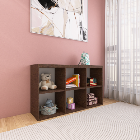 BIBLIOTECI - Raft Depozitare Universal, L 106 x H80 x A30 cm, Culoare Wenge, Pal 18mm- AlexaMob