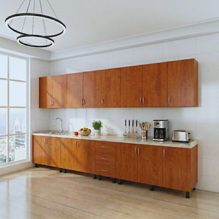 Set Bucatarie 300 cm, Culoare Cires, Pal 18mm, Blat Termorezistent [1]