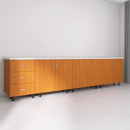 Set Corp Bucatarie L260 x H90 x A50cm, Culoare CIRES, Picioare Reglabile, Blat Termorezistent 2.8 cm [1]