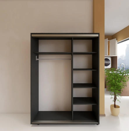 Set Dormitor Ari, Culoare Gri Antracit, Pal 18mm [1]