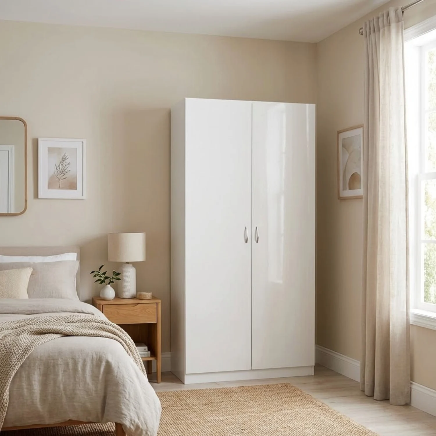 Set Dormitor, Culoare Alb , Pal 18mm [1]