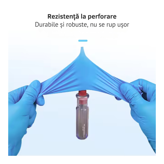 Mănuși nitril nepudrate Medica, marimea XL, 100 buc/cutie, albastru [4]