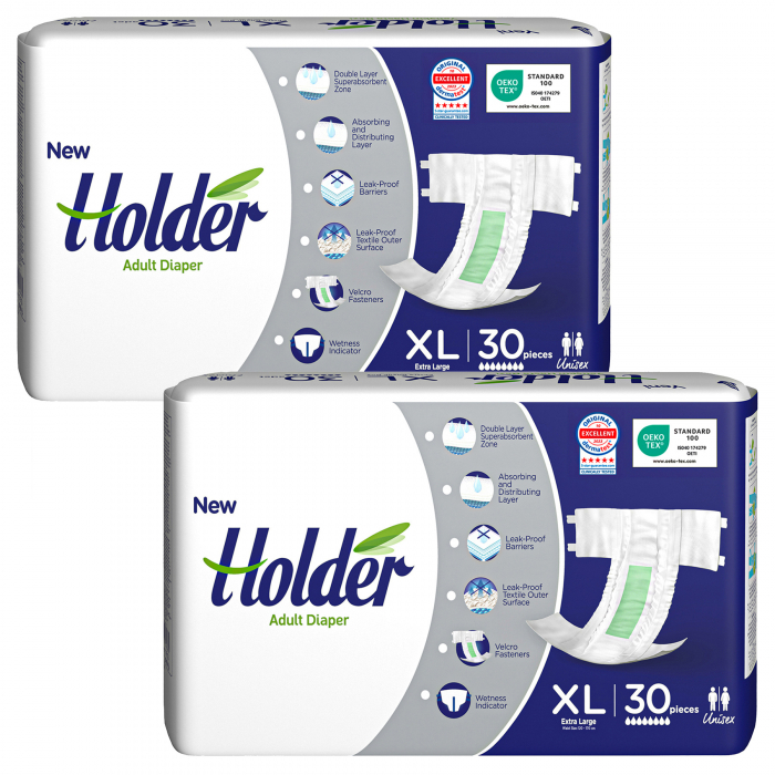 Scutece adulti Holder, marimea XL, talie 120-170 cm, 60 buc [1]
