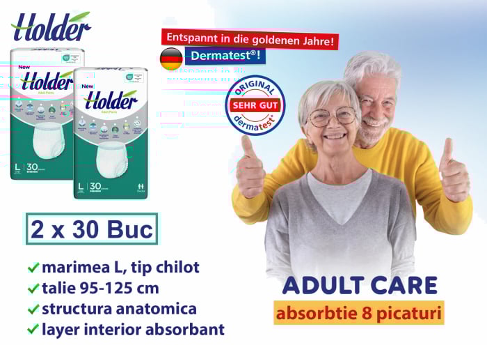 Scutece chilot Holder, adulti marimea L, talie 95-125 cm, 60 buc [2]