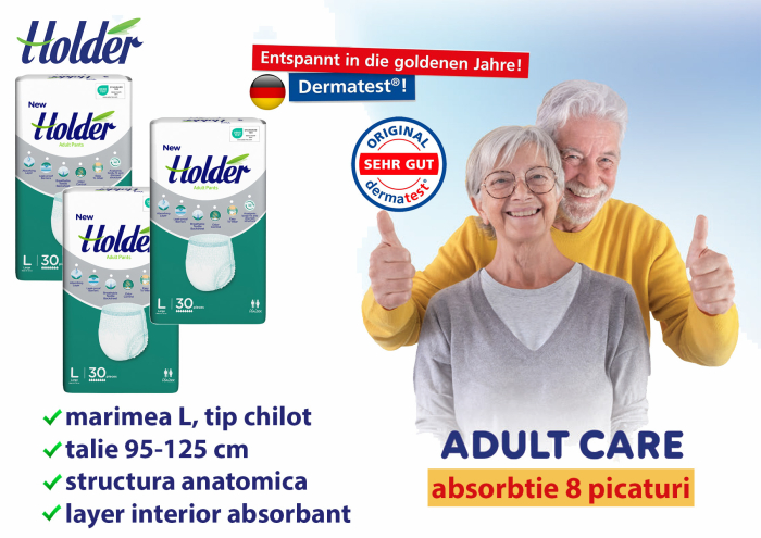 Scutece adulti, tip chilot, marca Holder, 90 buc. [2]