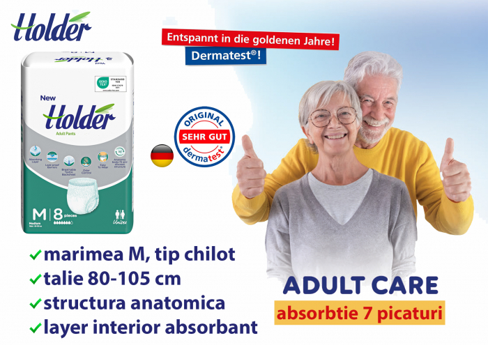 Scutece chilot Holder, adulti marimea M, talie 80-105 cm, 8 buc [3]