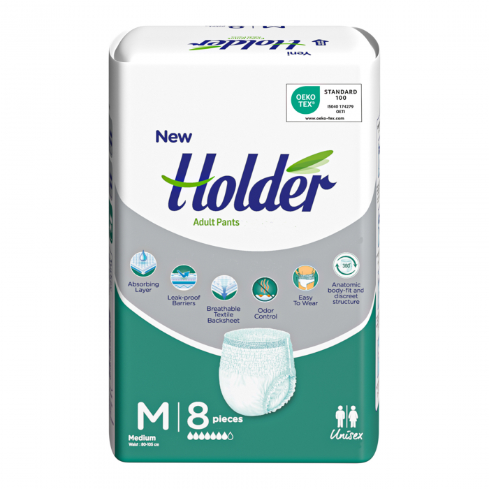 Scutece chilot Holder, adulti marimea M, talie 80-105 cm, 8 buc [1]