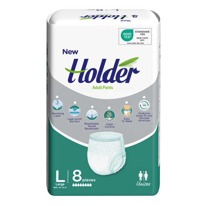 Scutece chilot Holder, adulti marimea L, talie 95-125 cm, 8 buc [1]