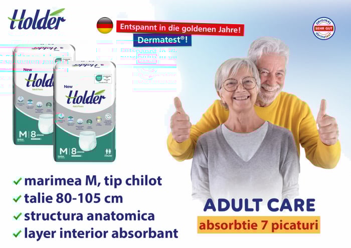 Scutece chilot Holder, adulti marimea M, talie 80-105 cm, 16 buc [3]