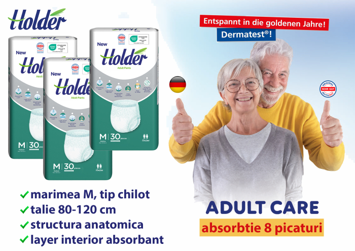 Scutece chilot Holder, adulti marimea M, talie 80-120 cm, 90 buc, 8 picaturi [2]