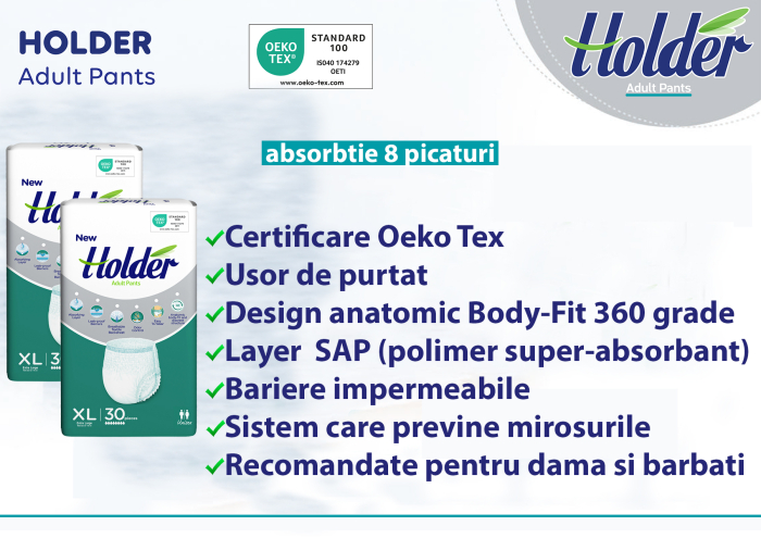 Scutece chilot Holder, adulti marimea XL, talie 120-160 cm, 60 buc [4]