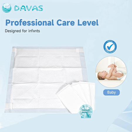 Aleze Davas, 40x60 cm, 20 buc, absorbante, unica folosinta, 5 straturi, cu polymer SAP, benzi adezive [4]