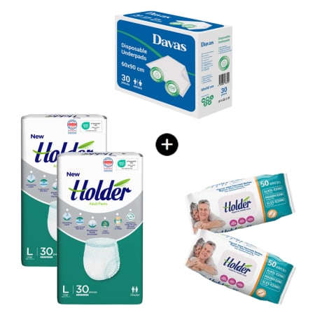 PACHETE PROMO - Pachet Promo Scutece chilot L 60 buc+Aleze 30 buc+Servetele 100 buc