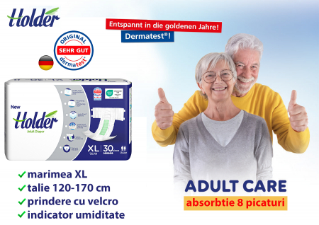 Scutece adulti Holder, marimea XL, talie 120-170 cm, 30 buc [2]