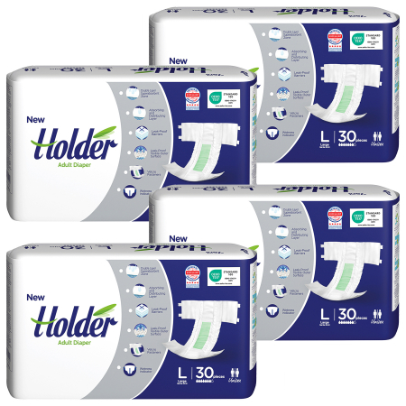 SCUTECE ADULTI - Scutece adulti Holder, marimea L, talie 100-150 cm, 120 buc