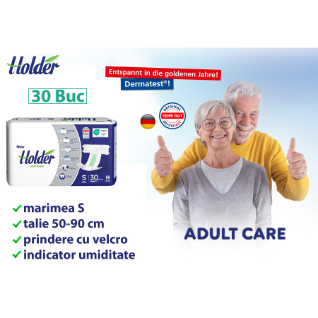 Scutece adulti Holder, marimea S (talie 50-90 cm), 30 buc [1]