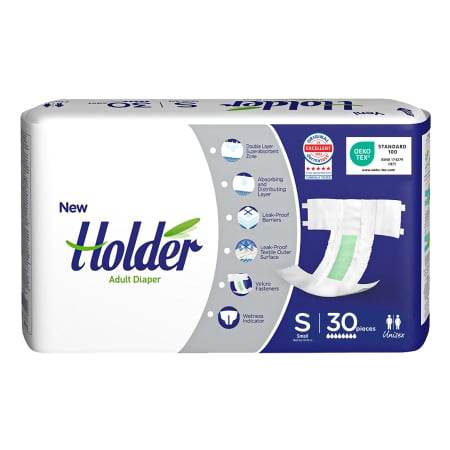 SCUTECE ADULTI - Scutece adulti Holder, marimea S (talie 50-90 cm), 30 buc, 8 picaturi
