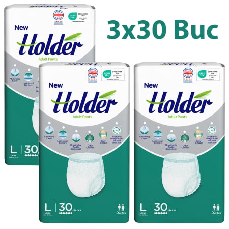 SCUTECE CHILOT - Scutece adulti, tip chilot, marca Holder, 90 buc.