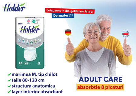 Scutece chilot Holder, adulti marimea M, talie 80-120 cm, 30 buc, 8 picaturi [1]