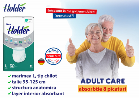 Scutece chilot Holder, adulti marimea L, talie 95-125cm, 30 buc [2]