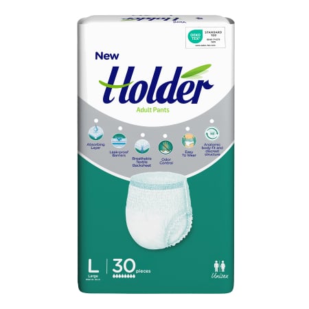 SCUTECE ADULTI - Scutece chilot Holder, adulti marimea L, talie 95-125cm, 30 buc
